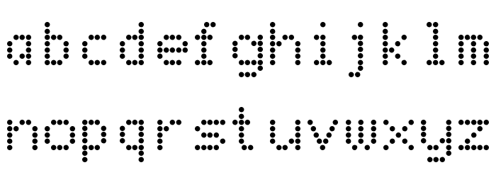 DotMatrix Regular Font LOWERCASE