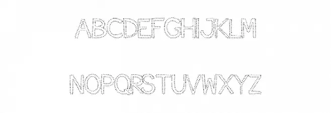 DotOutline 字体 大写