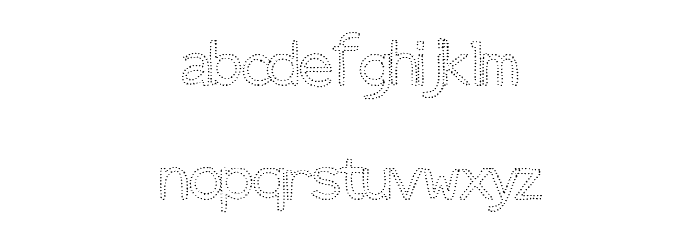 DotOutline Font LOWERCASE