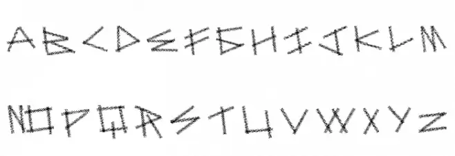 DotSticks 字体 小写