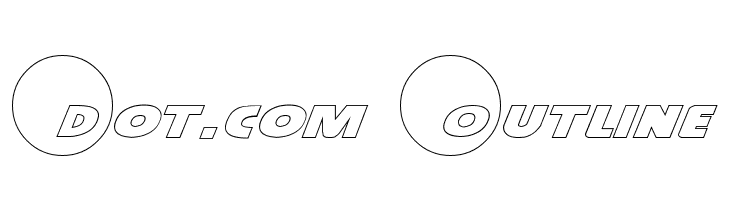 Dot.com Outline Font