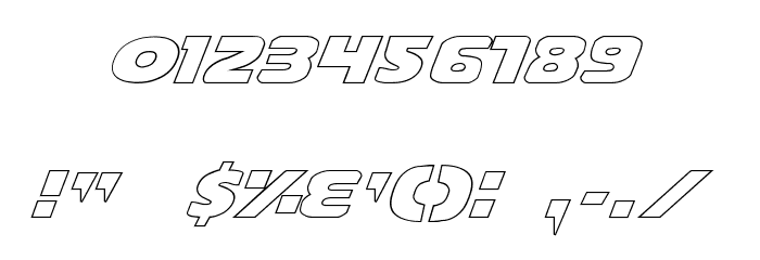 Dot.com Outline Font OTHER CHARS