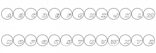 Dot.com Outline Font UPPERCASE