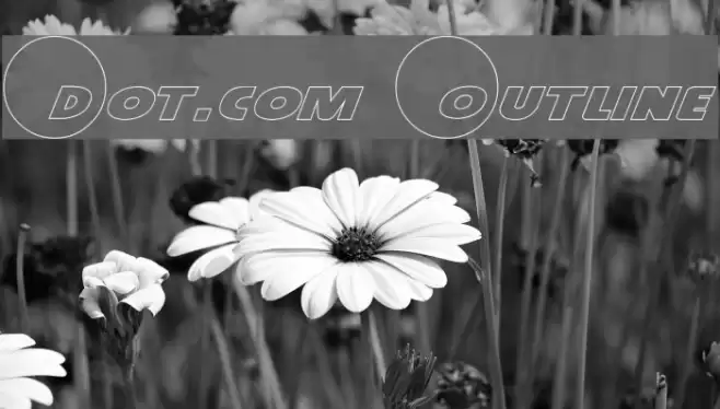 Dot.com Outline Font examples