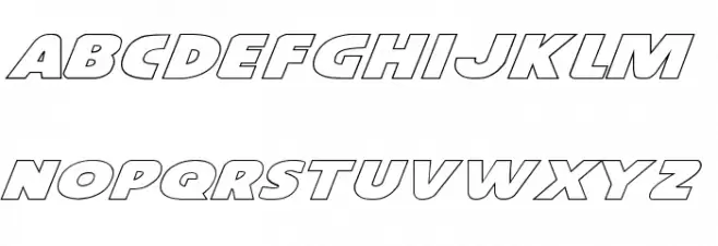 Dot.com Outline Font LOWERCASE