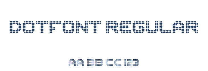 Dotfont Regular Font Preview