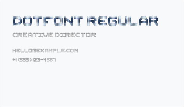 Dotfont Regular Business Card