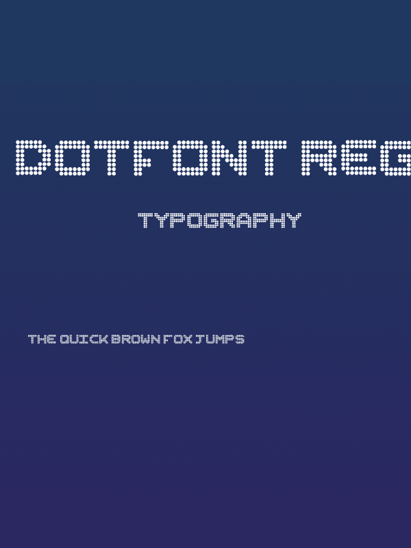 Dotfont Regular Poster