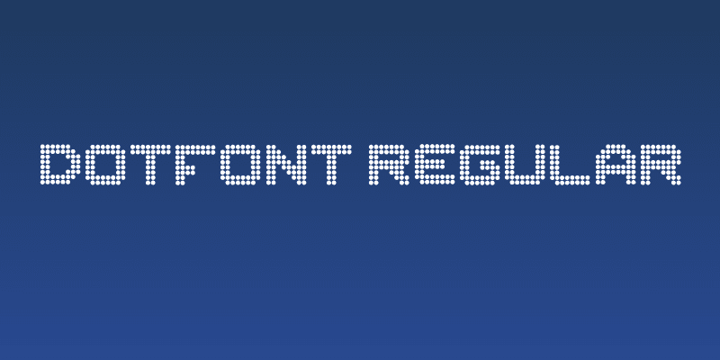 Dotfont Regular Social Header