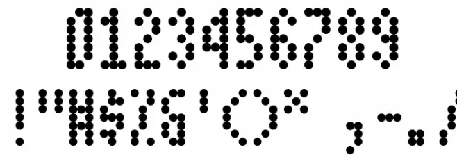Dotimatrix 3 Font OTHER CHARS
