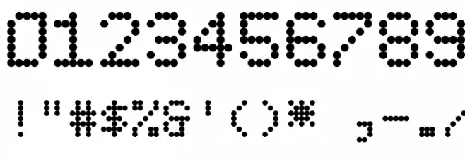 Dotimatrix 5 Font OTHER CHARS