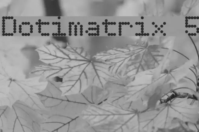 Dotimatrix 5 Font examples