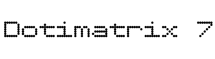 Dotimatrix 7  フリーフォントのダウンロード