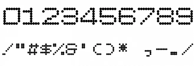 Dotimatrix 7 Font OTHER CHARS