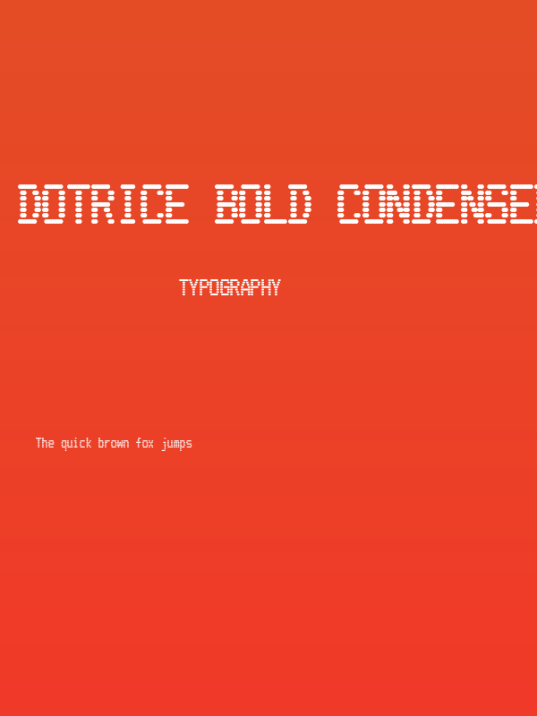 Dotrice Bold Condensed Poster