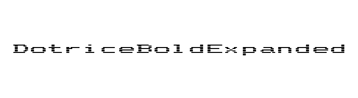 Dotrice Bold Expanded  フリーフォントのダウンロード