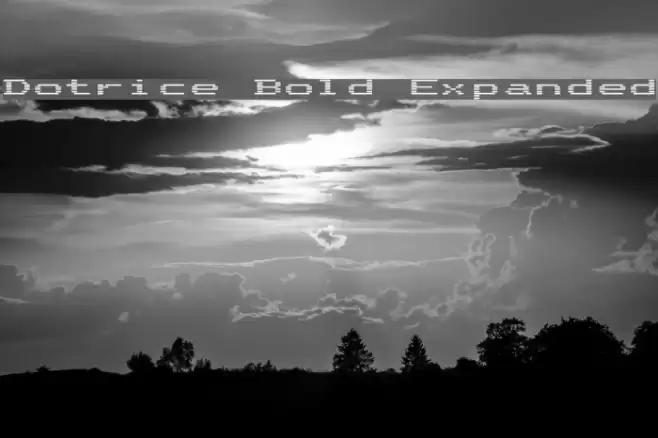 Dotrice Bold Expanded Font examples