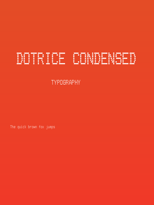 Dotrice Condensed Poster