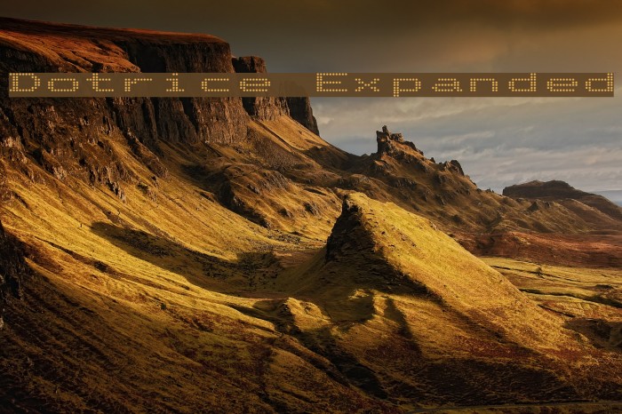 Dotrice Expanded Font examples