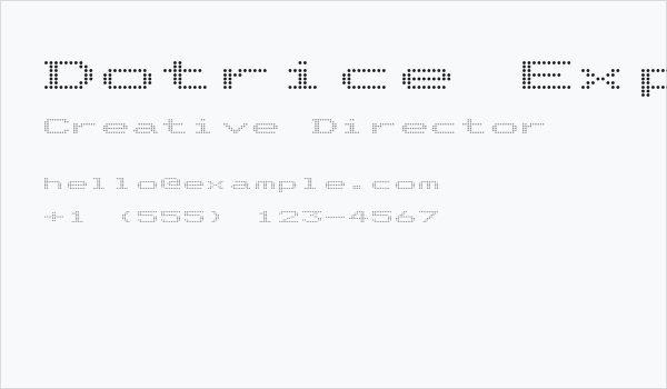 Dotrice Expanded Business Card