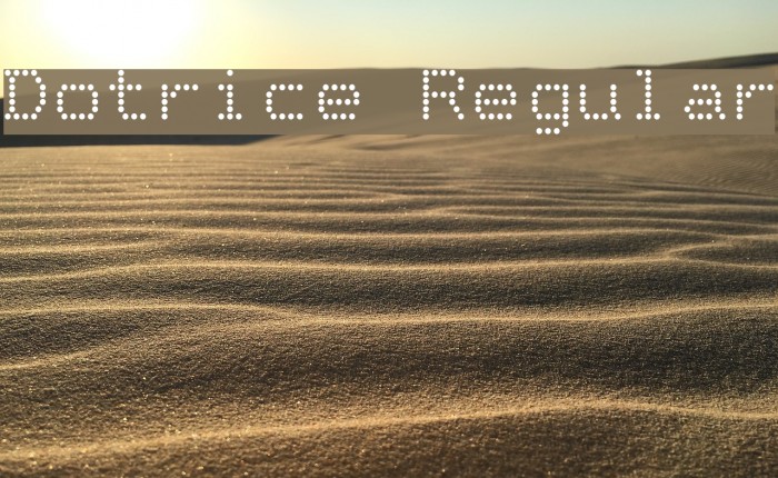 Dotrice Regular Example 3