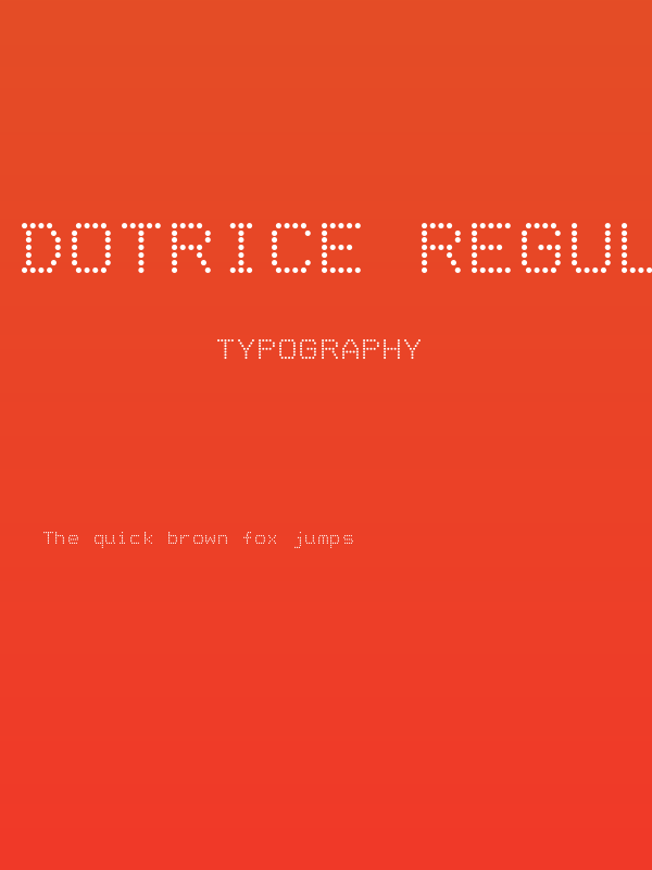 Dotrice Regular Poster