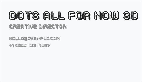 Dots All For Now 3D JL Business Card