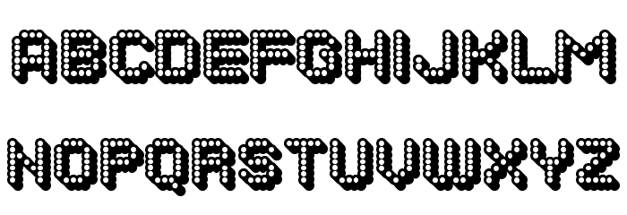 Dots All For Now 3D JL Font LOWERCASE