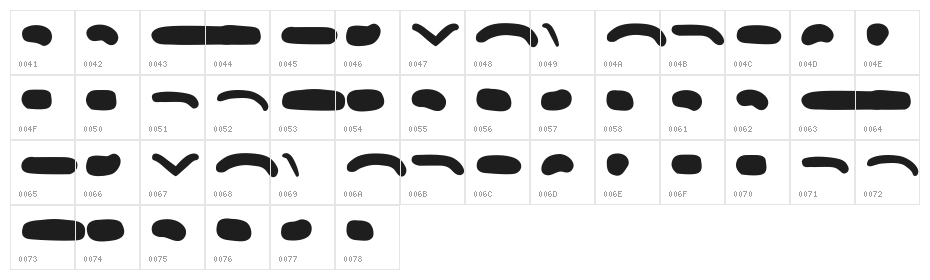 Dots Regular Character Map