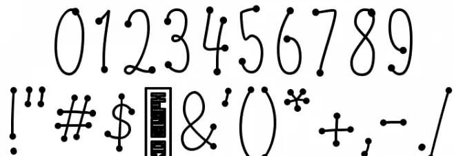 Dots of Fun Caps Regular Font OTHER CHARS