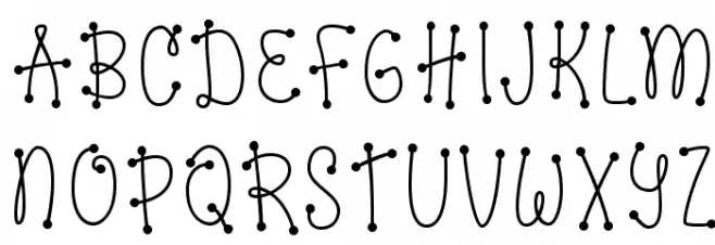 Dots of Fun Caps Regular Шрифта ВЕРХНИЙ
