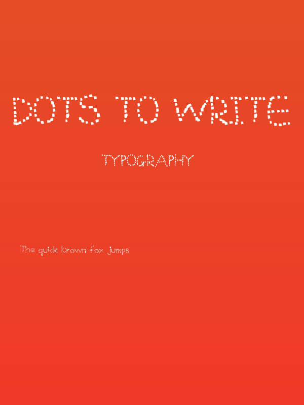Dots to Write Poster