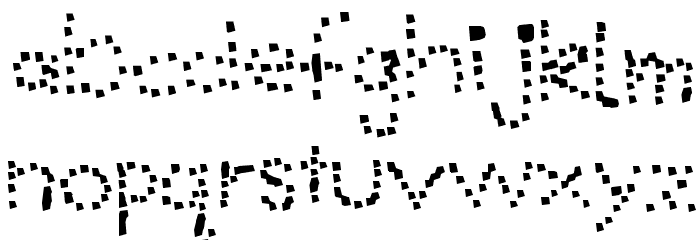 Dots to Write Font LOWERCASE