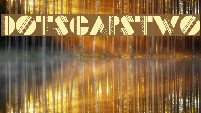 DotsCapsTwo Font examples