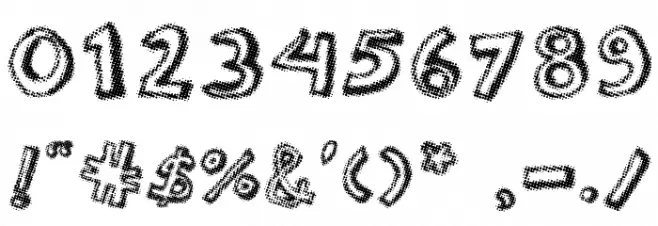 Dotted Newspaper Font OTHER CHARS