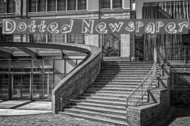 Dotted Newspaper Font examples