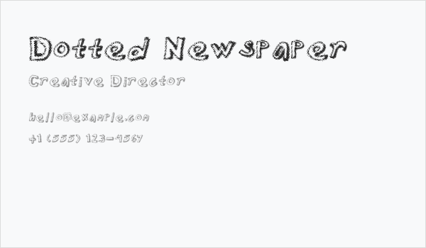 Dotted Newspaper Business Card