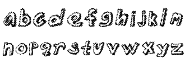 Dotted Newspaper Font LOWERCASE