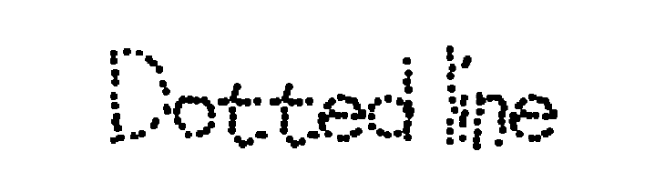 Dotted line Font