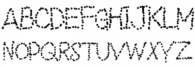 Dotted line Font UPPERCASE