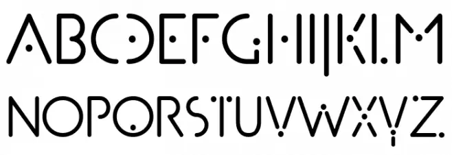 Dottera Regular 字体 大写