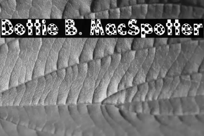 Dottie B. MacSpotter फ़ॉन्ट examples