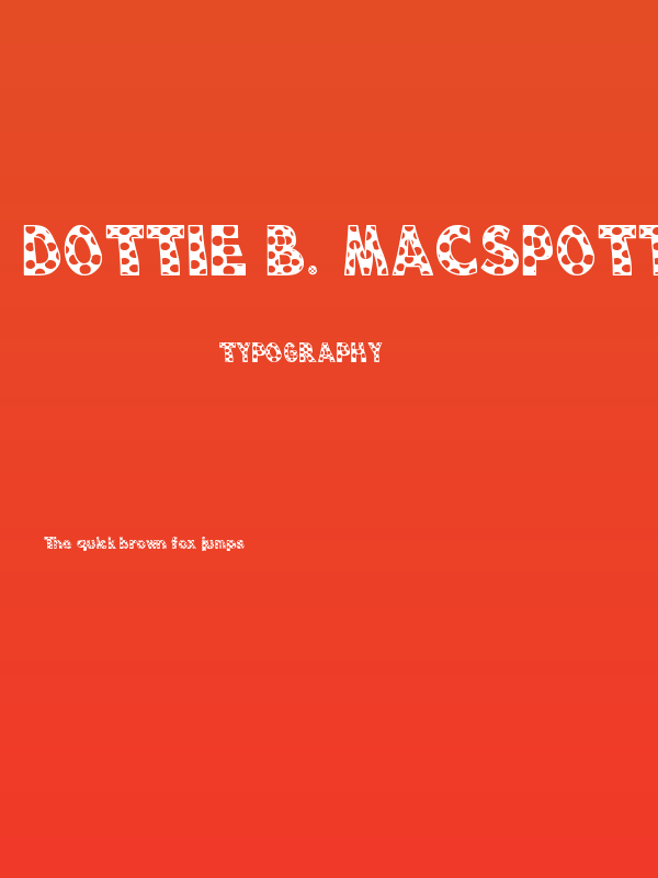 Dottie B. MacSpotter Poster