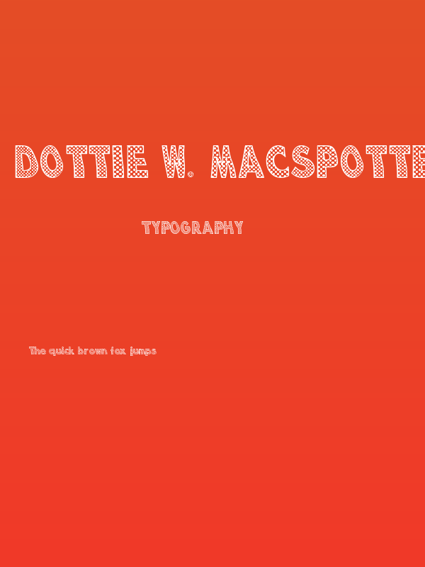 Dottie W. MacSpotter Poster