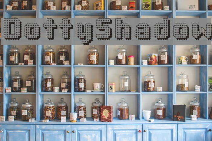 DottyShadow Font examples