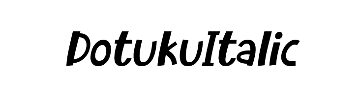 Dotuku Italic Schriftart
