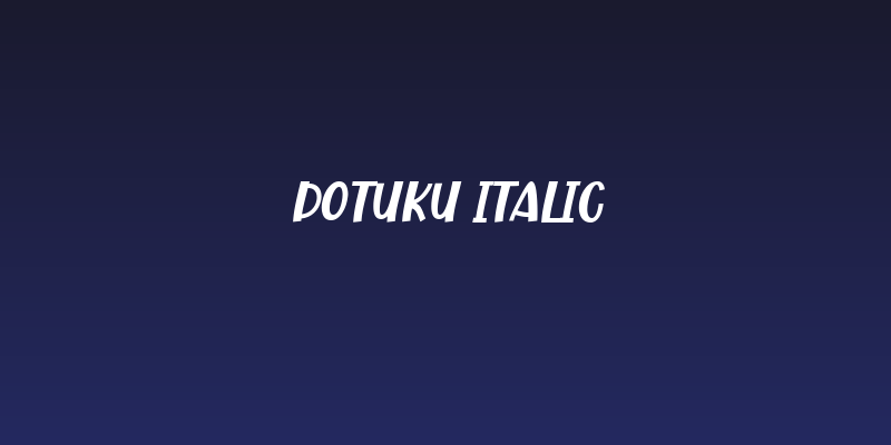 Dotuku Italic Social Header