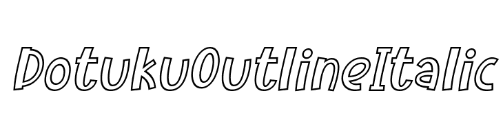 Dotuku Outline Italic Fonte