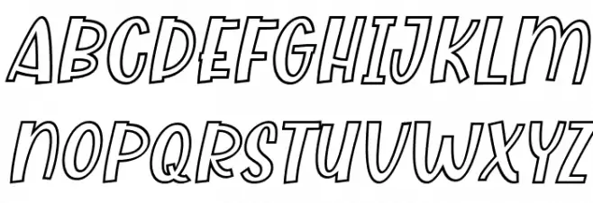 Dotuku Outline Italic 字体 大写
