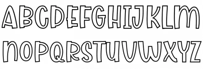 Dotuku Outline Шрифта ВЕРХНИЙ